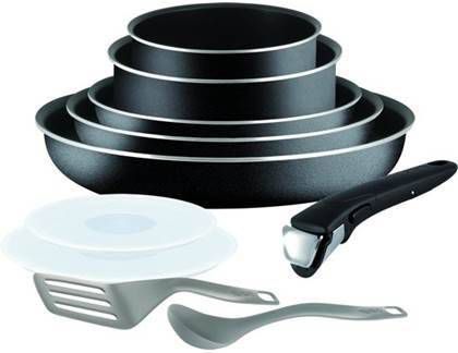Tefal L200899 Ingenio Essential Kookset 10 delig Pan Zwart