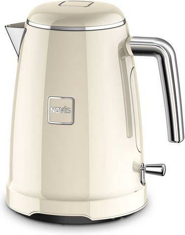 NOVIS Waterkoker K1 crème, 1, 6 l, Metalen behuizing